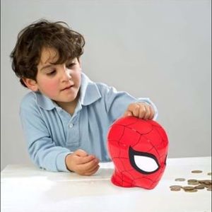 Spider-Man Head Ceramic Coin Bank